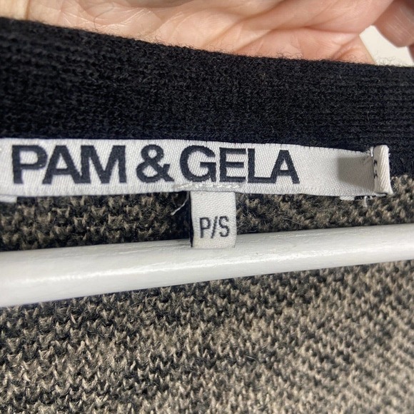 PAM & GELA Tiger Striped Pocketed Brown and Black Cardigan S - Picture 10 of 10